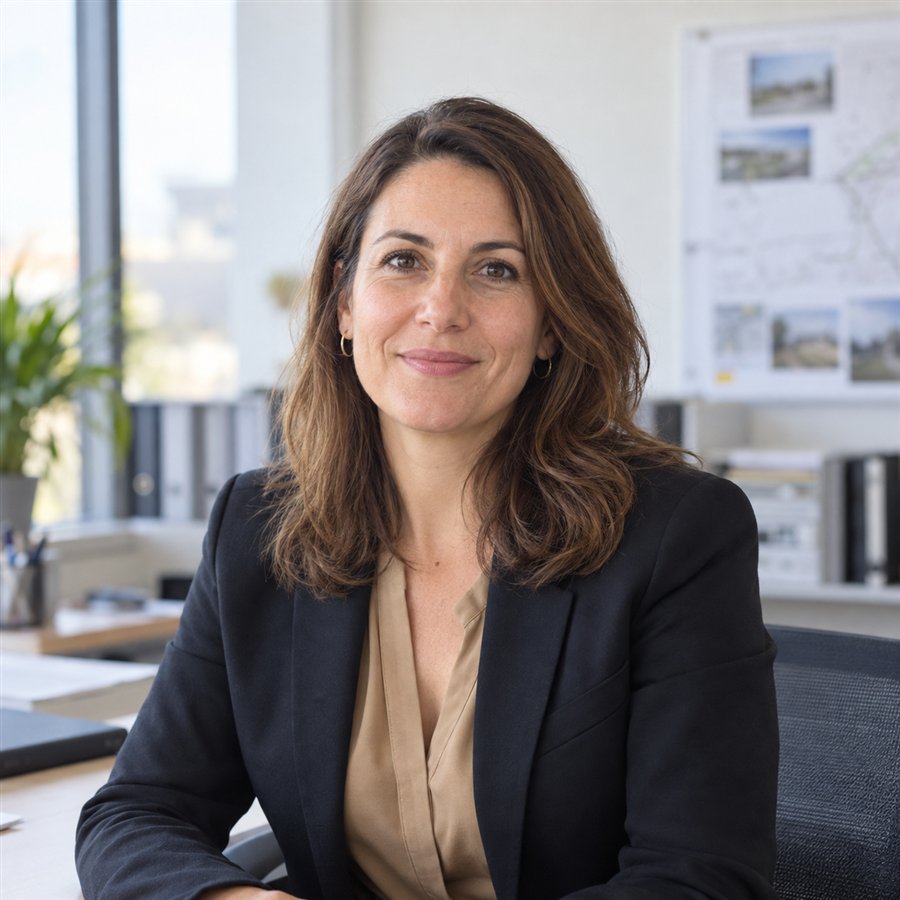 Portrait illustratif d'une responsable QSE en bureau