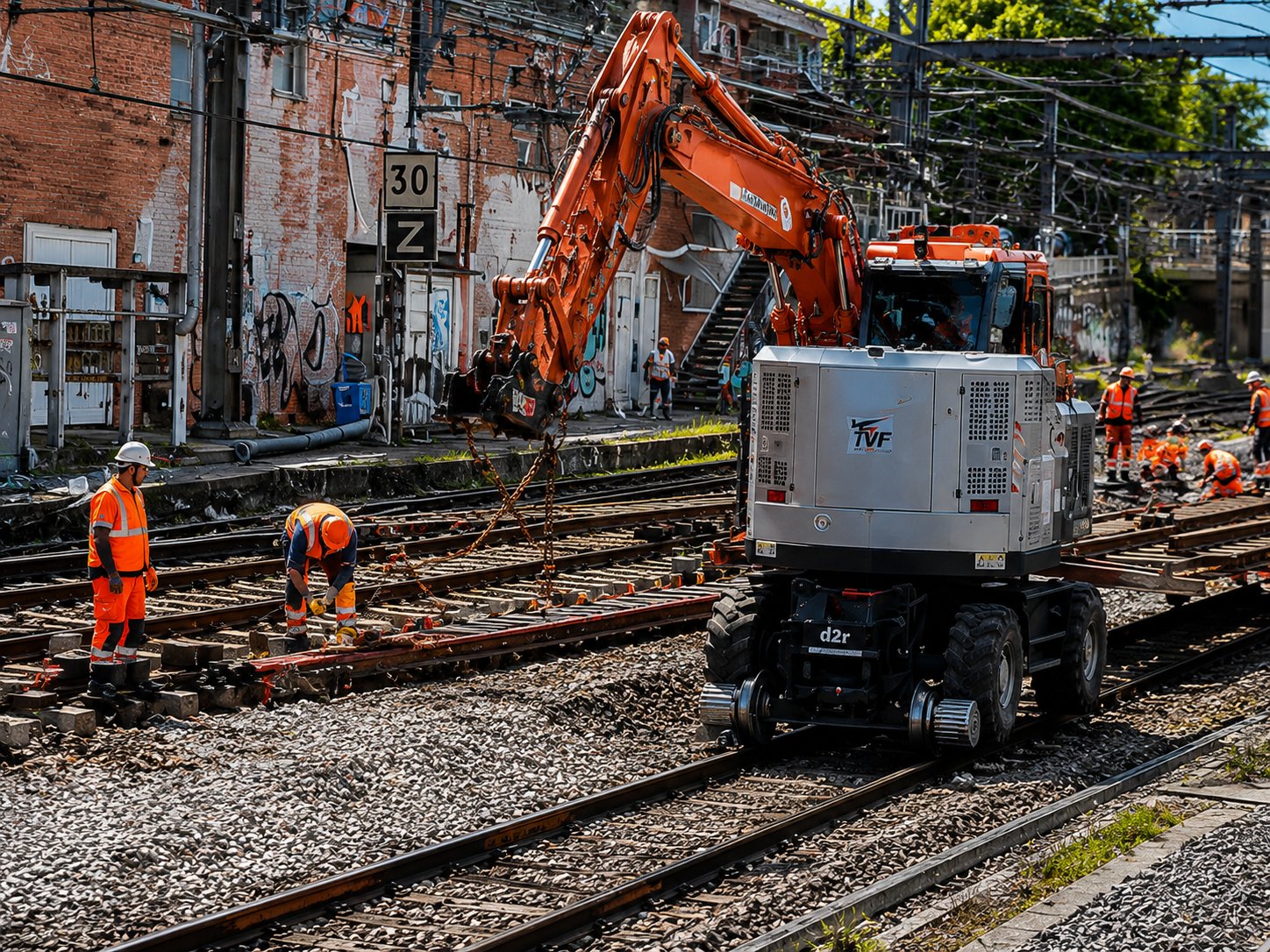 Chantier de voie ferrée UNIDES