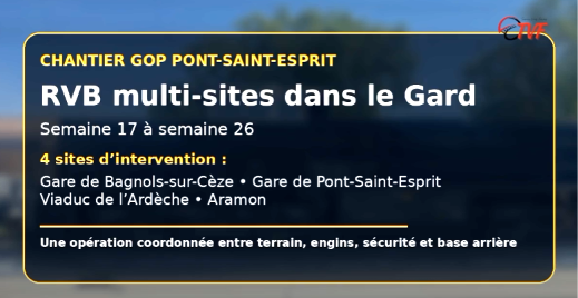 🚆 Retour terrain — Chantier GOP Pont-Saint-Esprit